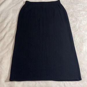 St. John Basics Mid-Length Skirt in Black size 14